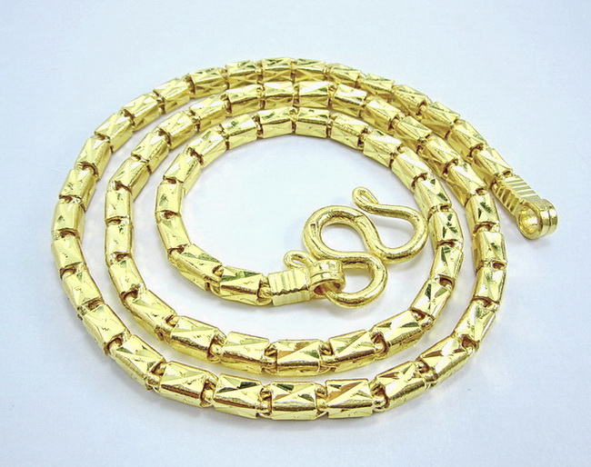 10 BahtThai Bar link 23k gold chain