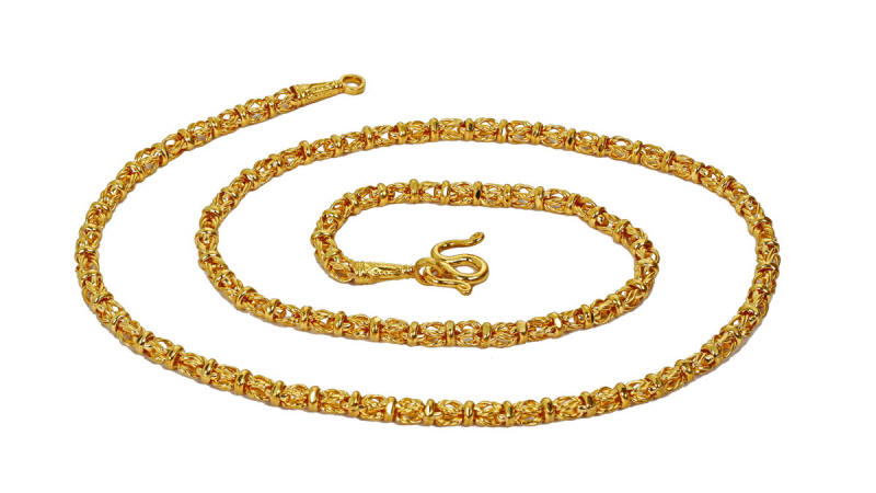 Thai Baht 23k gold Tiger link chain