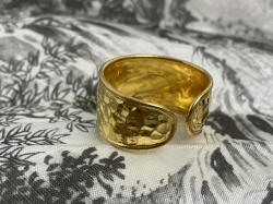 23k gold hammered ring