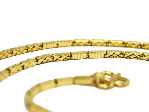 Thai Baht gold 96.5% mixed link chain