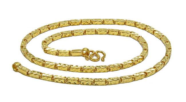 Diamond-cut 3 Baht thai gold chain