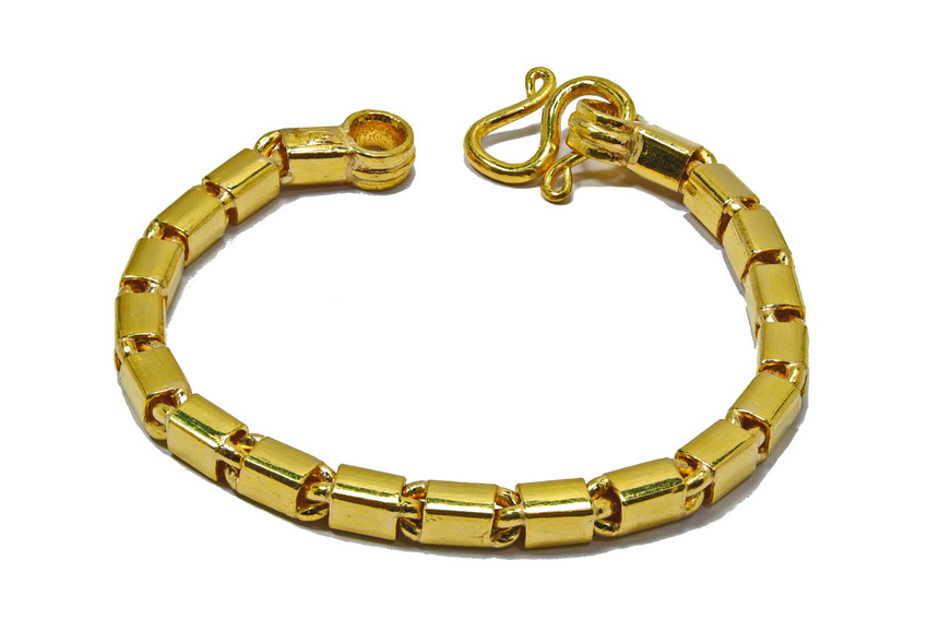 23k gold Thai Bar link bracelet