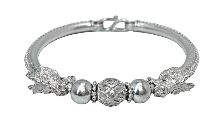 Dragon Silver head pure 99.9% Thailand bracelet bangle