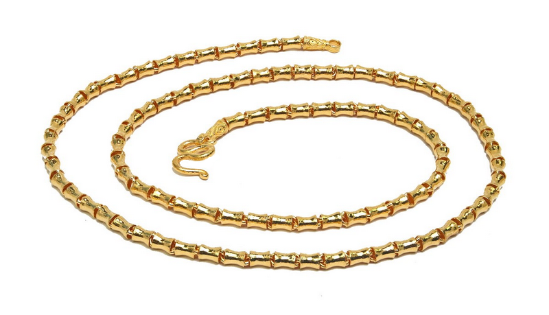 24k gold Bamboo link chain