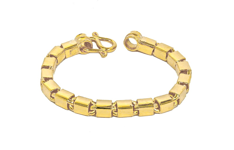 5 Baht bar link bracelet Thai Baht gold