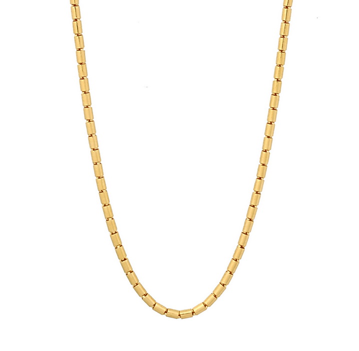 3 Baht 23k gold Barrel link Thai Baht chain