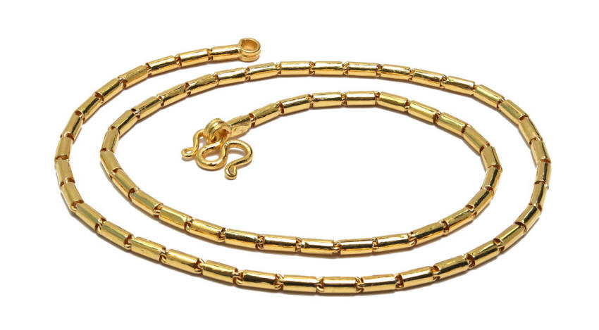 23k Thai Baht Barrel link chain 21