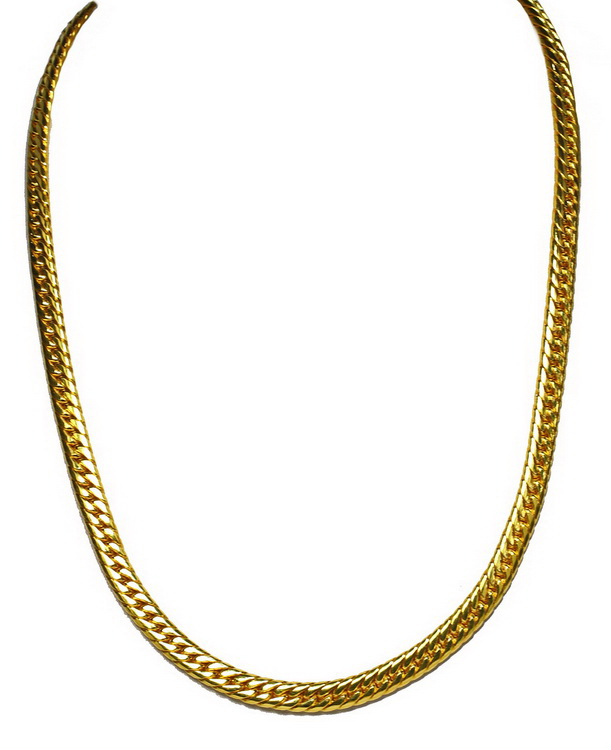 23k solid gold Cuban link chain