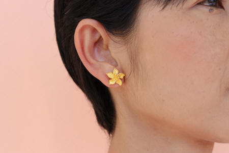 23k gold Floral Earrings 2