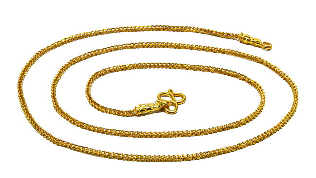 Franco 3/4" Baht 23k gold Thai chain