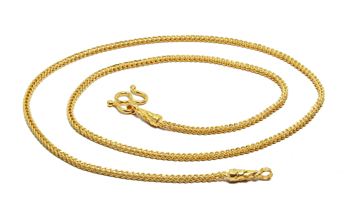 Details about   Braided Thai Baht Franco 23k 24k gold gp 20" Chain Hand made Necklace GT17 