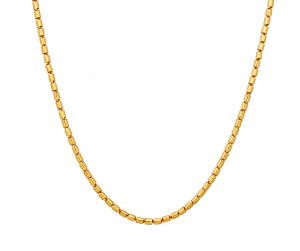 Thai BAht Barrel link chain 24k gold