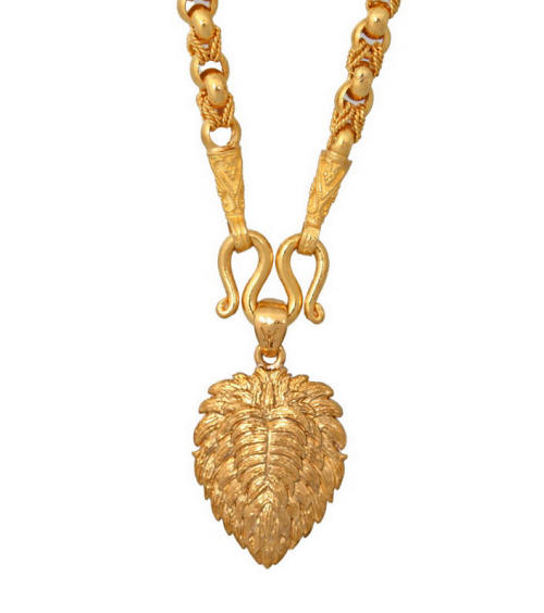 24k gold Lion pendant