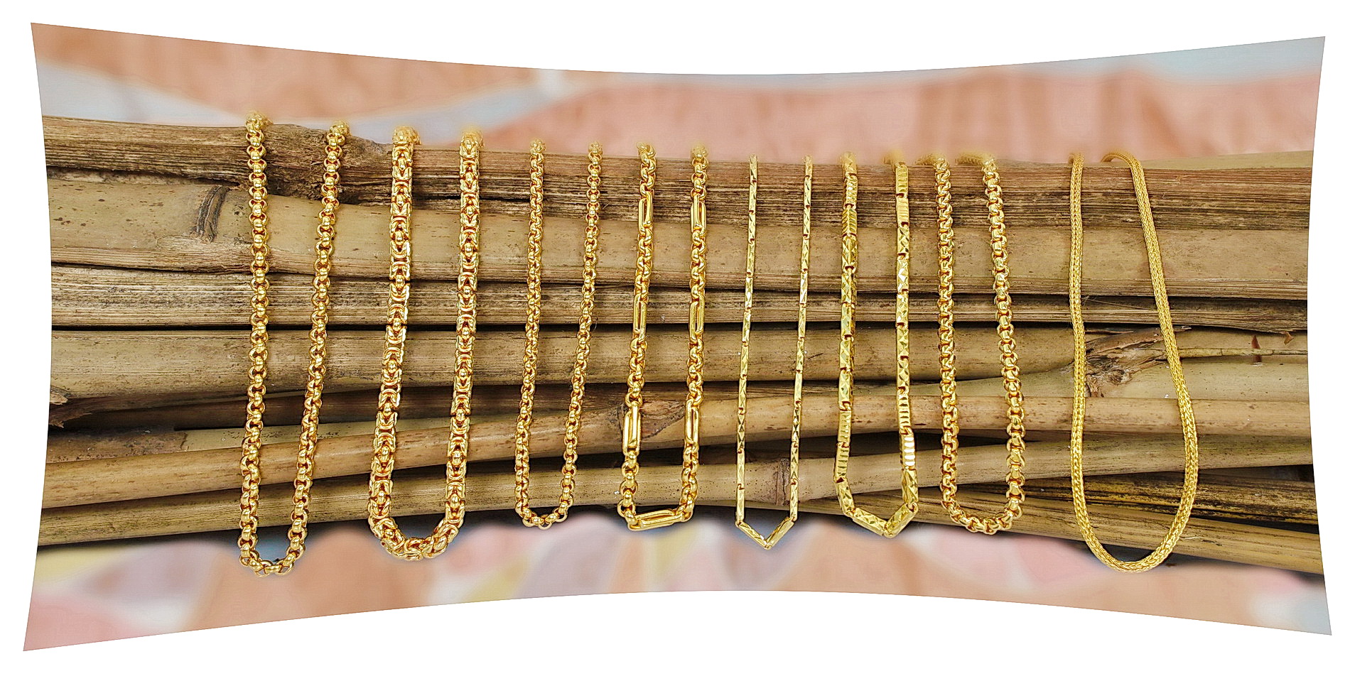 Baht gold chains