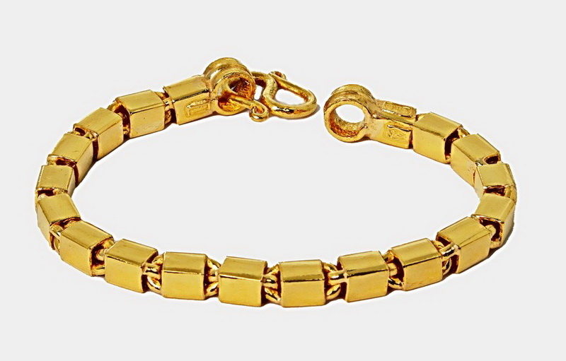 23k gold Aviator Bar link bracelet