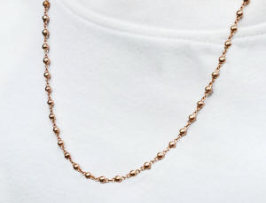 10k Rose gold beaded chain