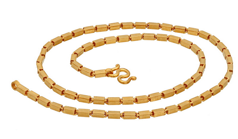 24k gold Aviator Bar link chain