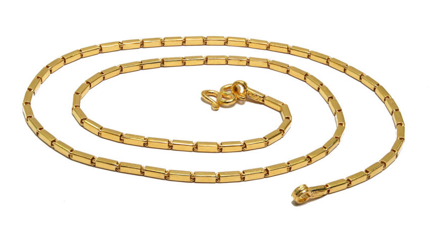 24k gold Aviator Bar link chain Thai Baht