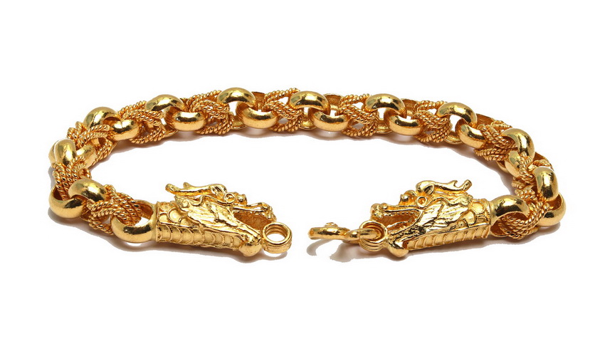 24k gold Tiger link bracelet