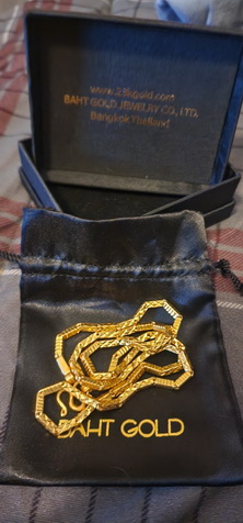 tims multi diamond cut 23k gold chain