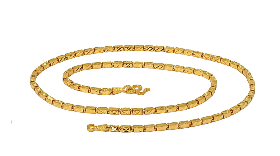 24k gold Mixed Diamond cut 2 Baht chain