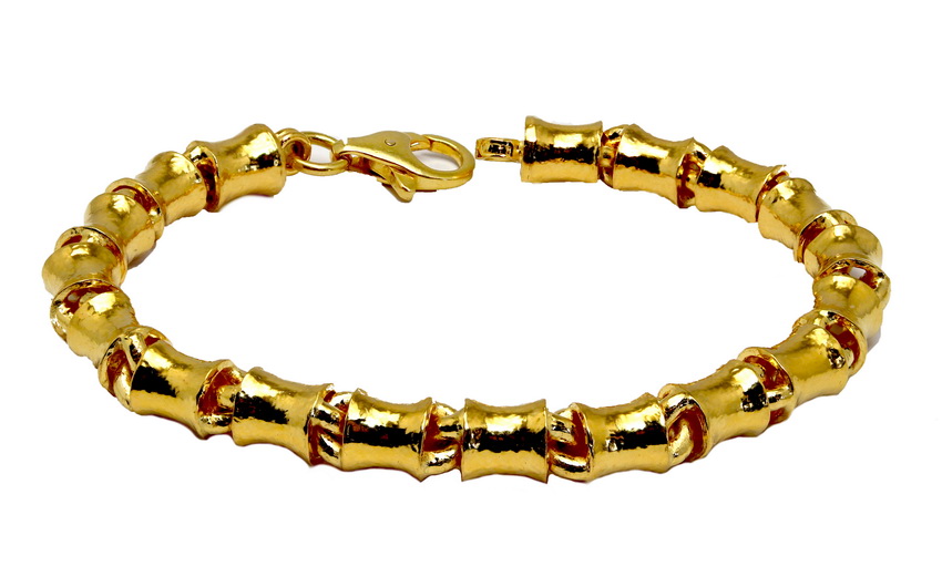 5 Baht 24k gold Bamboo Thai bracelet