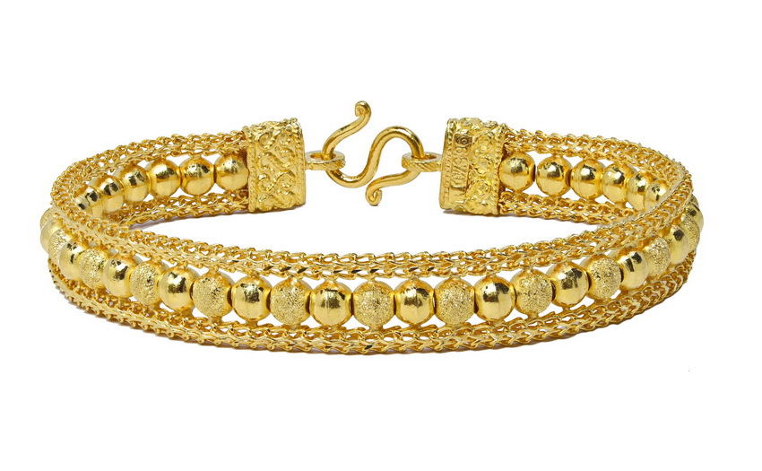 23k gold beaded bracelet from Thailand 