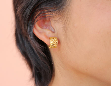 18k gold earrings lever-backs