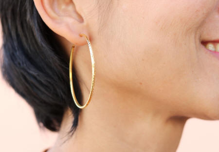 18k gold earrings hoops DC