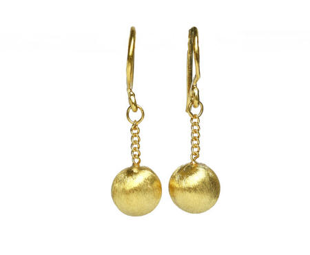 23k gold drop ball Thai earrings