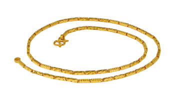 Mixed Diamond cut 23k gold chain