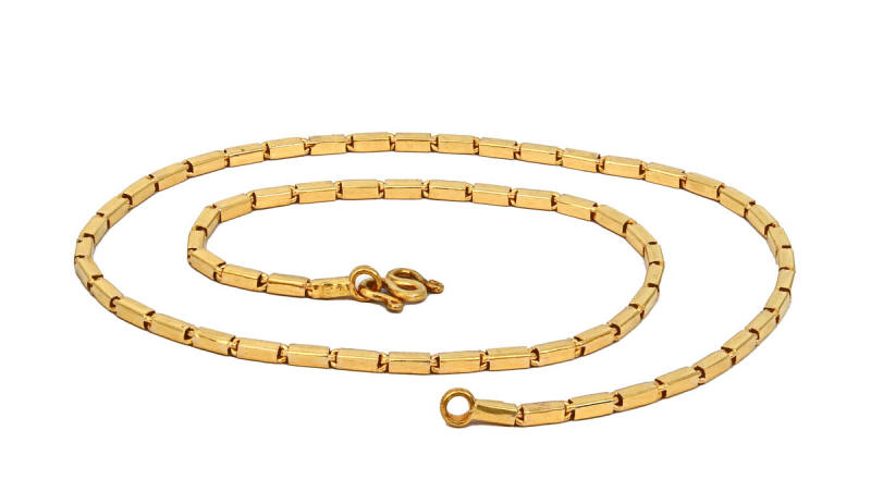 23k gold 1.5 Baht Aviator Bar link chain 19"