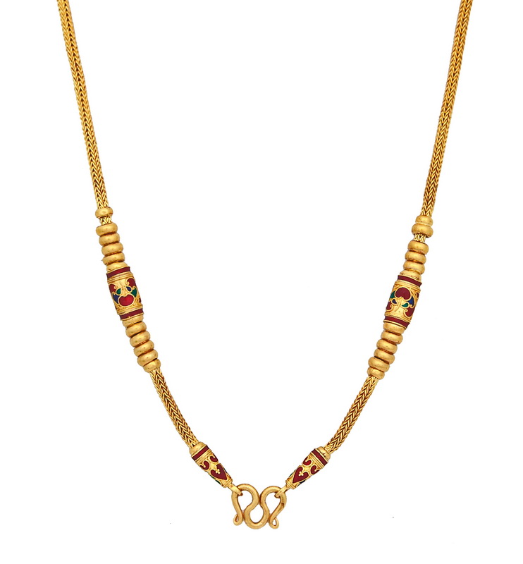 5 Baht Sukhothai style 23k gold necklace