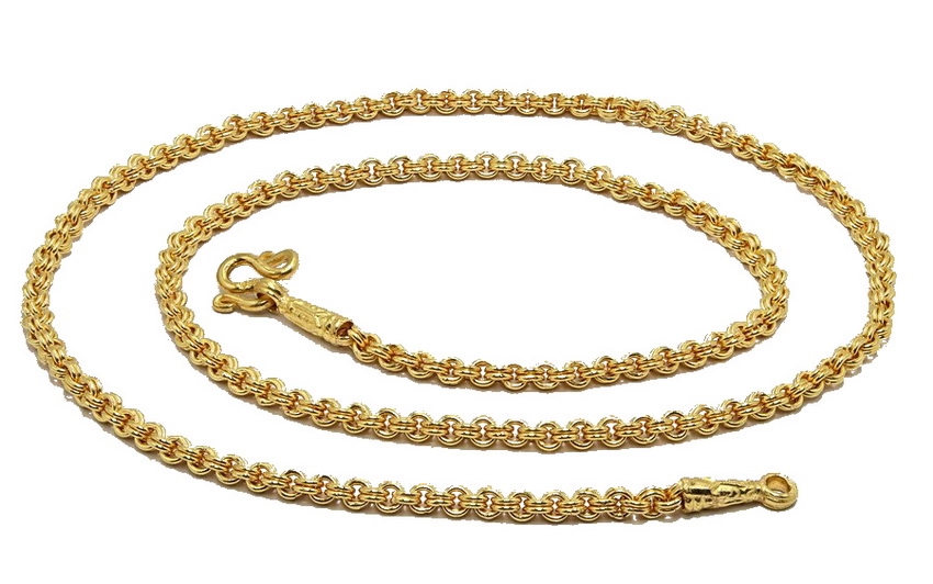 23k gold solliddouble rolo Thai BAht Gold chain