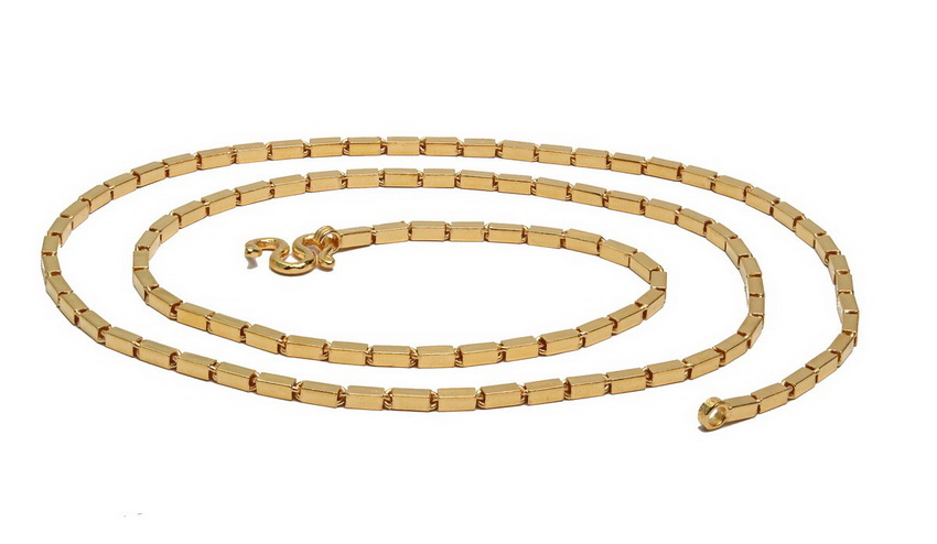 24k gold Bar link 26" chain