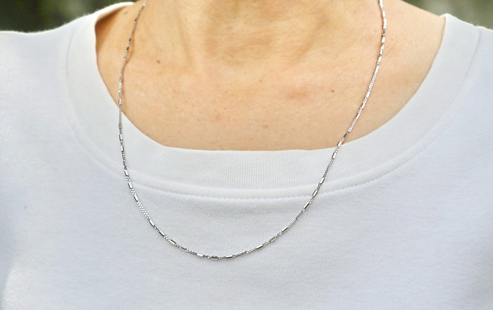 18k white gold chain