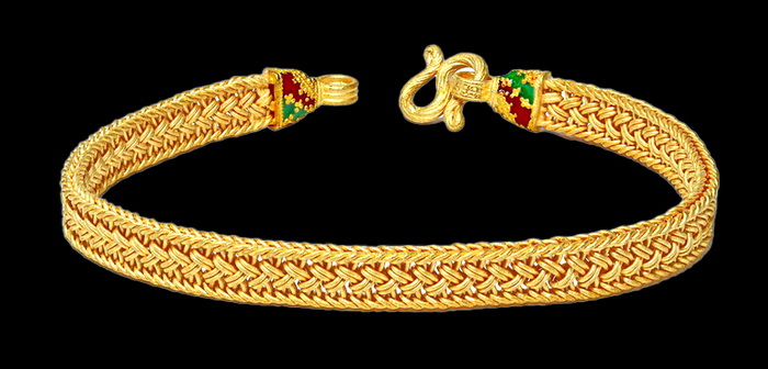 Woven 24k gold bracelet